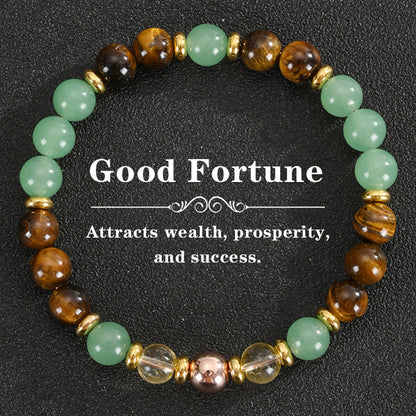 Money Bracelet with Black Onyx and Tiger's Eye