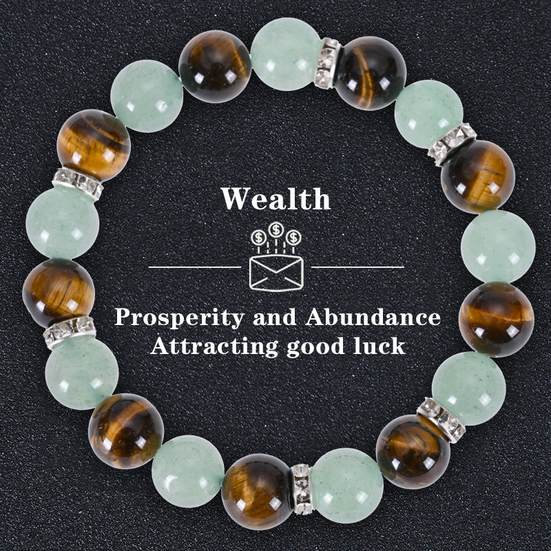 Money Bracelet with Black Onyx and Tiger's Eye