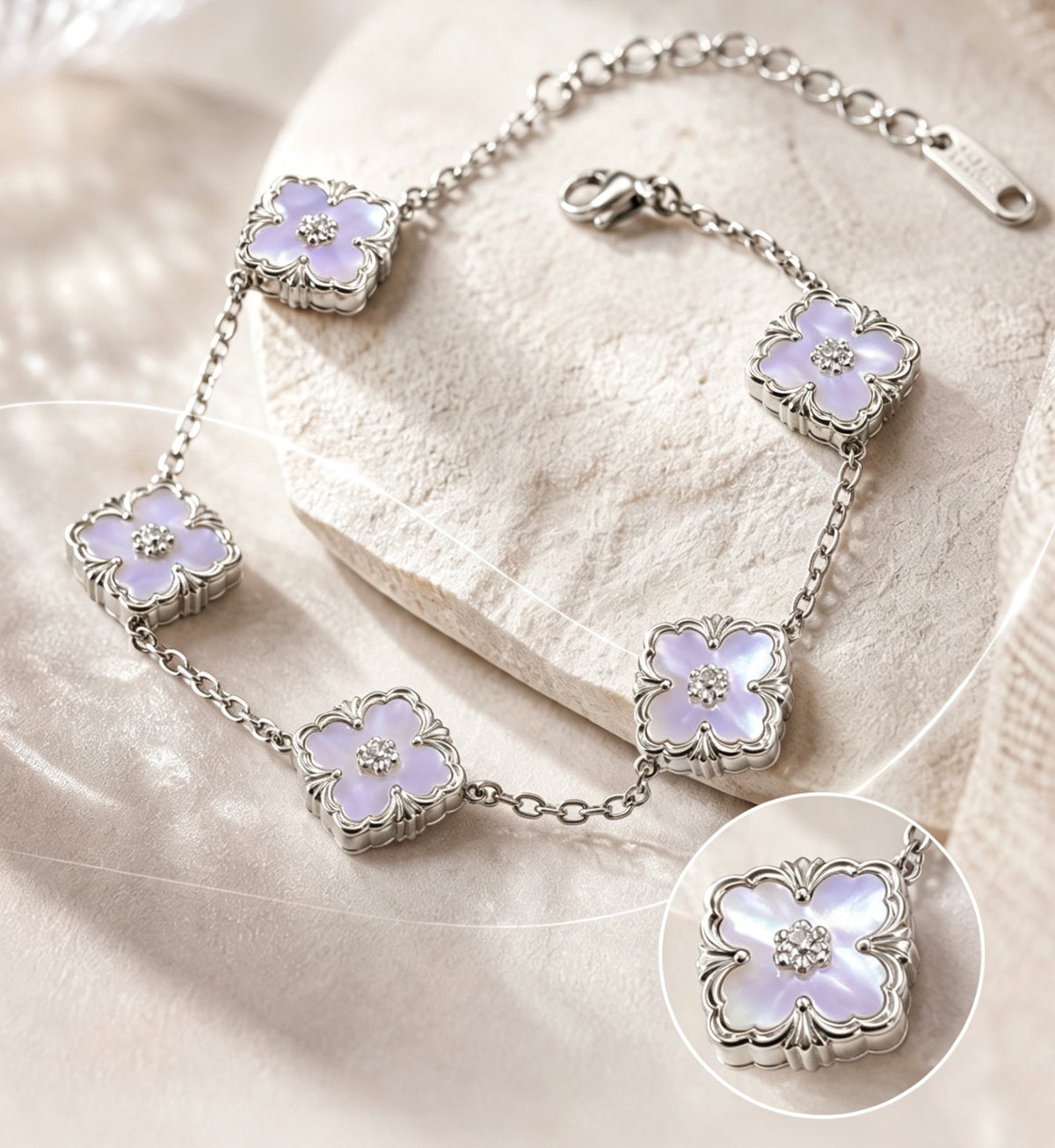 14K Gold-Plated Four-Leaf Clover Bracelet – Lucky Charm Jewelry for Women