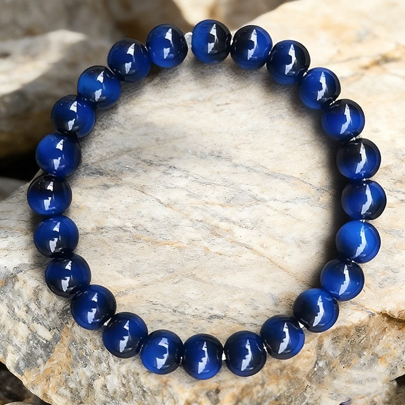 Blue Resolve Cat-Eye Crystal Bracelet