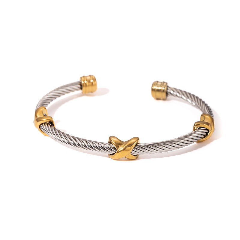 Adjustable Cable & Chain Bracelet Set