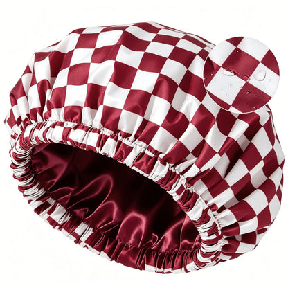 Satin-Lined Hair Protection Shower Cap
