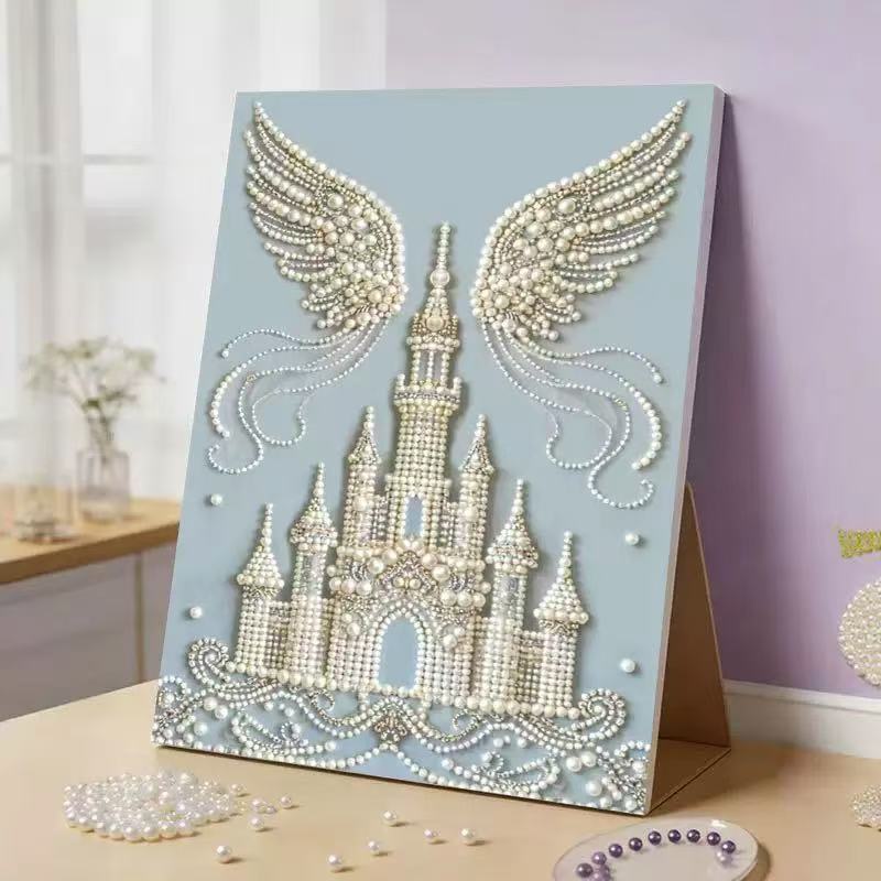 Fireworks Romantic Castle 5D Sparkling Diamond Painting Set