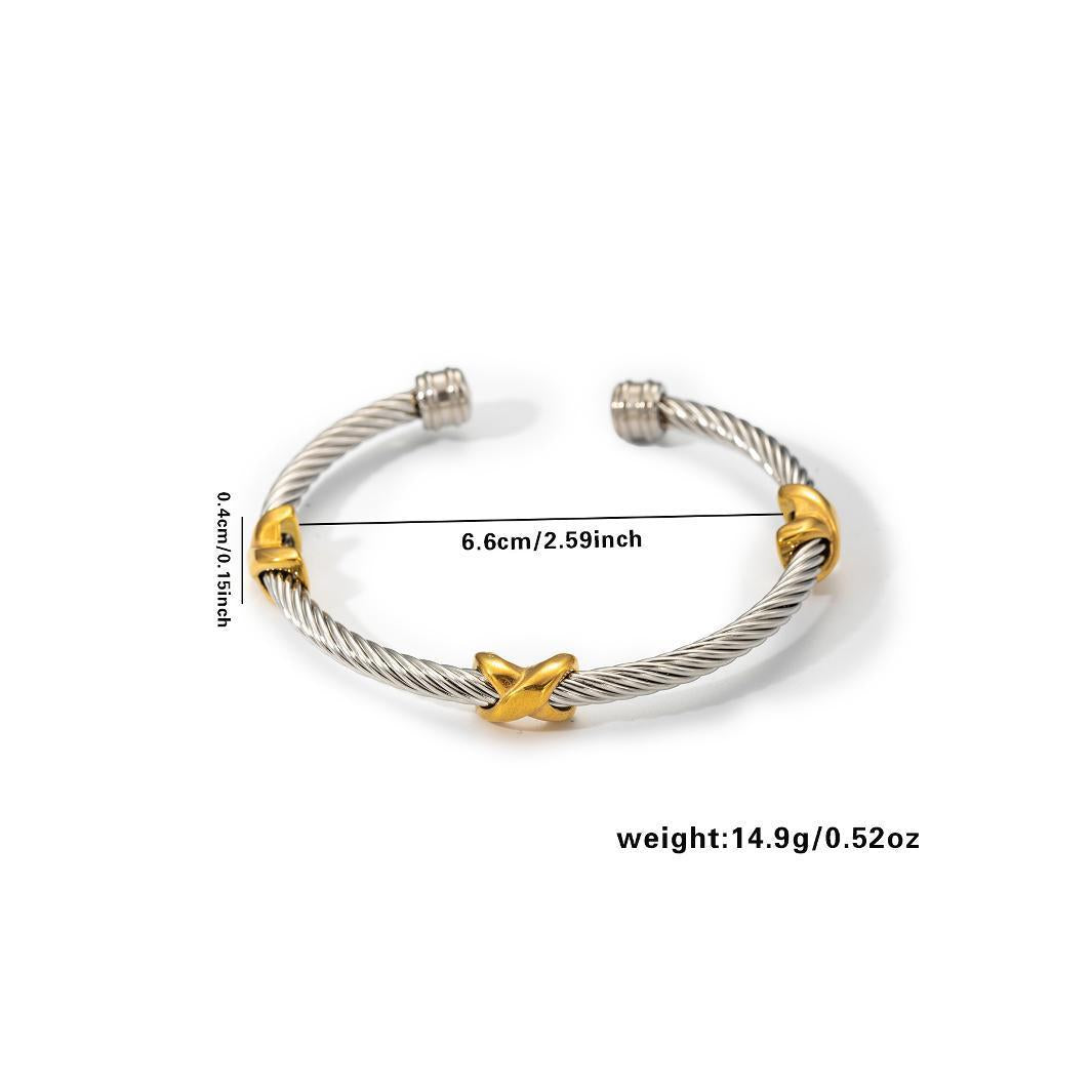 Adjustable Cable & Chain Bracelet Set