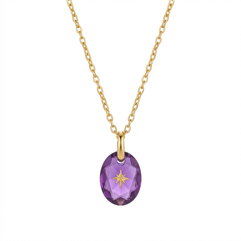 North Star Birthstone Necklace