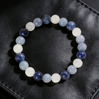 Peaceful Mind Blue & White Crystal Bracelet