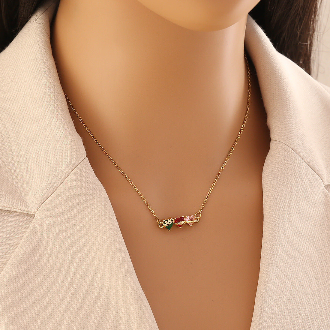 Three Sacred Hearts Necklace & Bracelet