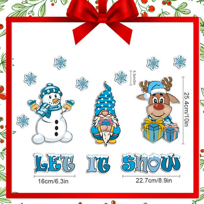 Christmas Refrigerator Magnets, DIY Fridge Santa Reindeer Snowman for Fridge Garage Kitchen Metal Door Christmas Decoration