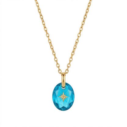 North Star Birthstone Necklace