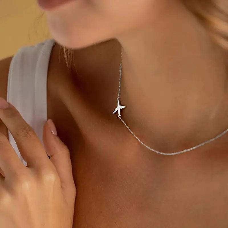 Airplane Necklace | 14-inch Collar Chain & 16-inch fashionable Chain