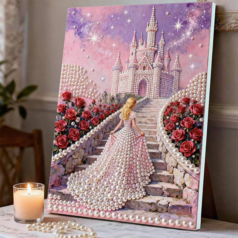 Fireworks Romantic Castle 5D Sparkling Diamond Painting Set