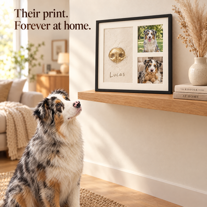 Pet Paw Print Keepsake Frame Forever in Our Hearts