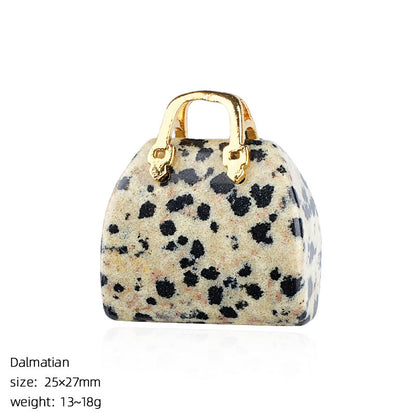 Mini Natural Crystal Handbag Charms – DIY Jewelry Pendants