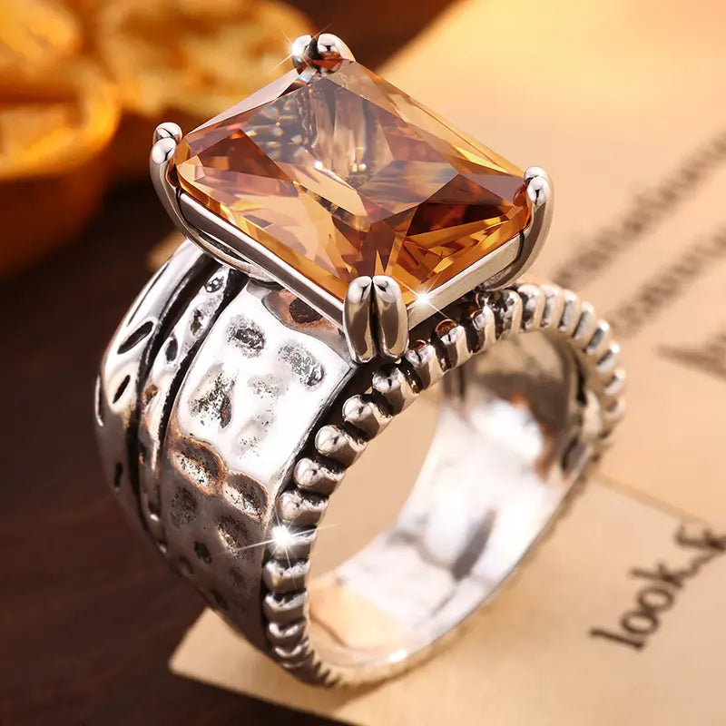 💍 Women’s Vintage Geometric Copper Statement Rings💎