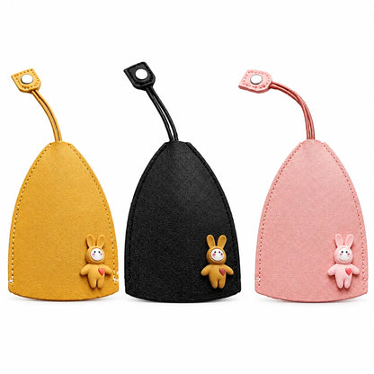 3-Pieces Cute Cartoon Pull-Out Key Case with Quick-Access Loop
