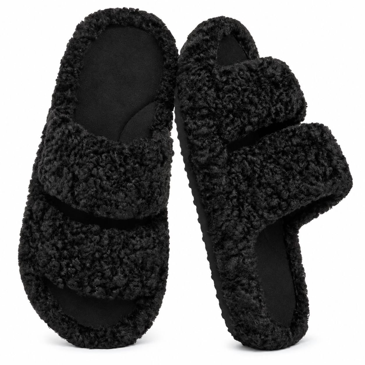 Women’s Fuzzy Memory Foam Slippers Non-Slip