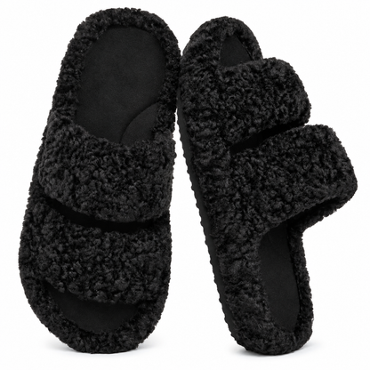 Women’s Fuzzy Memory Foam Slippers Non-Slip