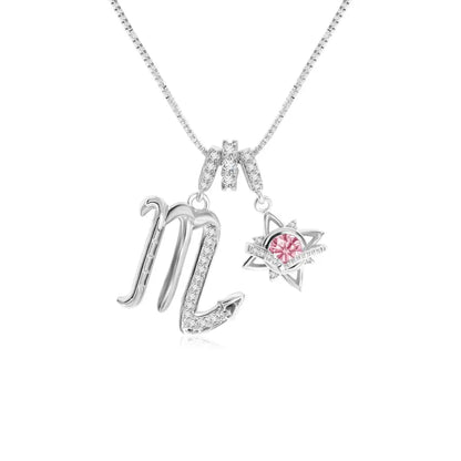 18K Gold-Plated Colorful Zodiac Star Necklace