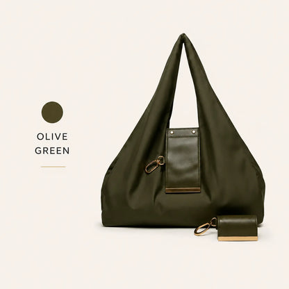 Varelli Charm Transformable Bag – Stylish Vegan Leather Tote & Keychain Charm