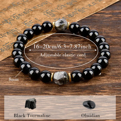 Manifestation & Protection Crystal Beaded Bracelet