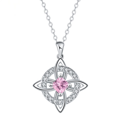 Mystic Knot Birthstone Necklace