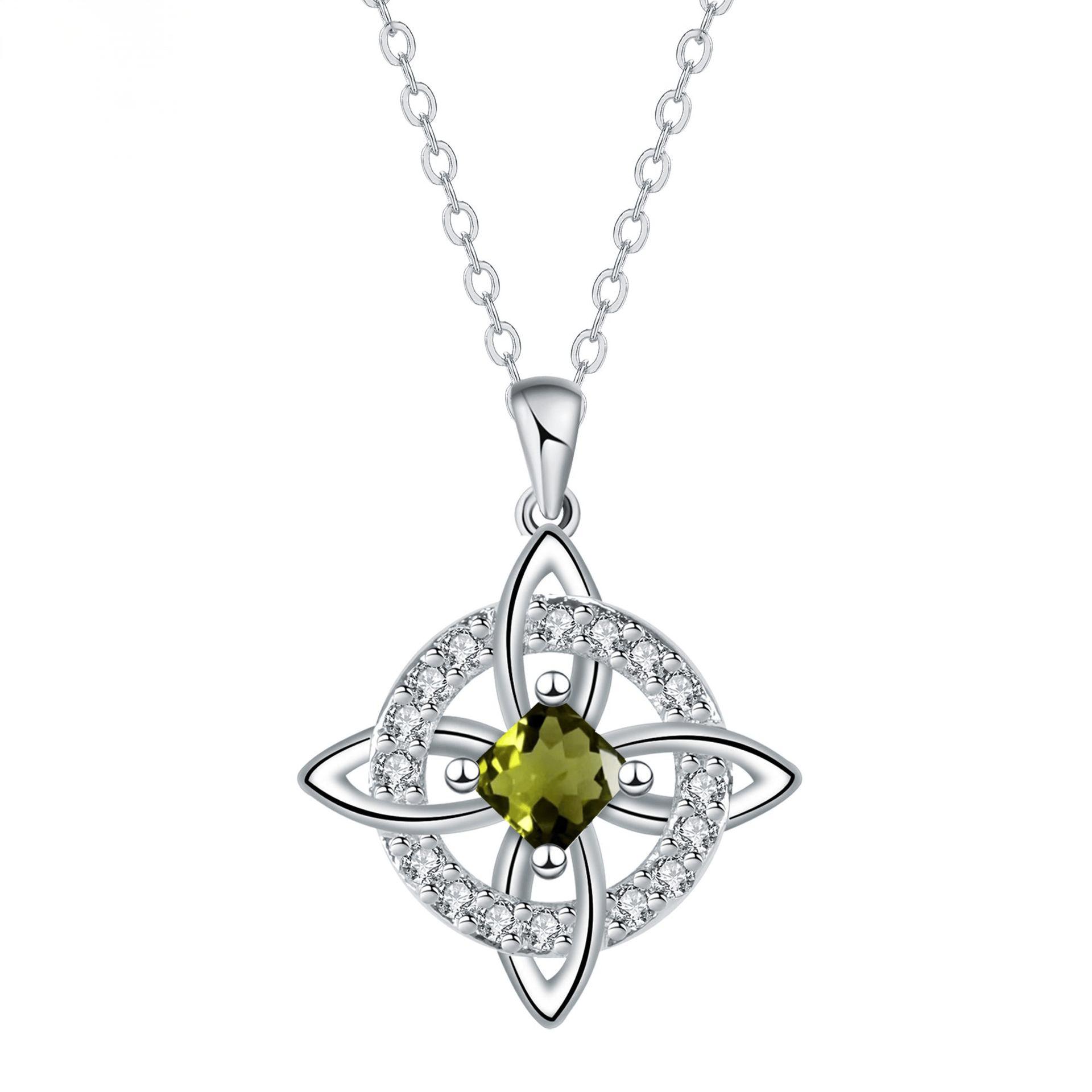 Mystic Knot Birthstone Necklace