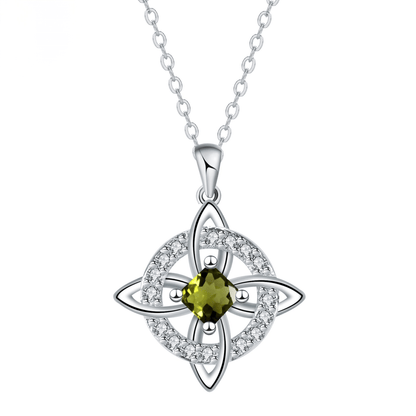 Mystic Knot Birthstone Necklace