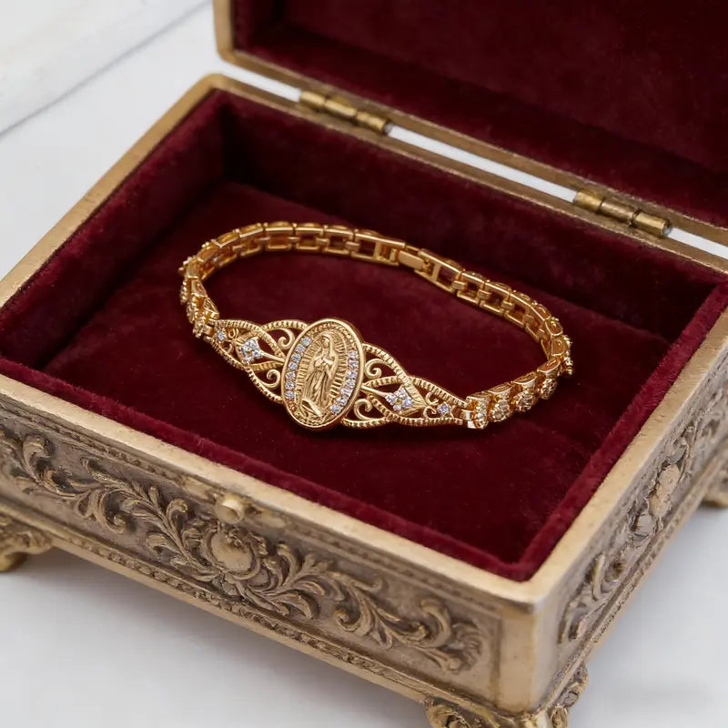 Gold Plated Virgin Mary Bracelet