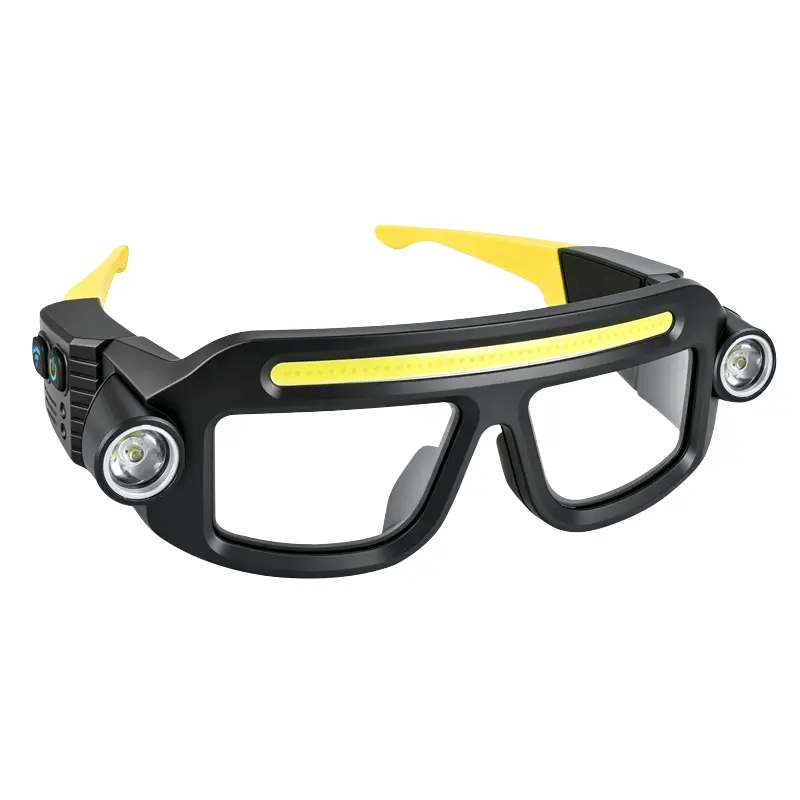 Hands-Free LED Headlamp Glasses — 5 Lighting Modes for Work, Repairs & Outdoor Use