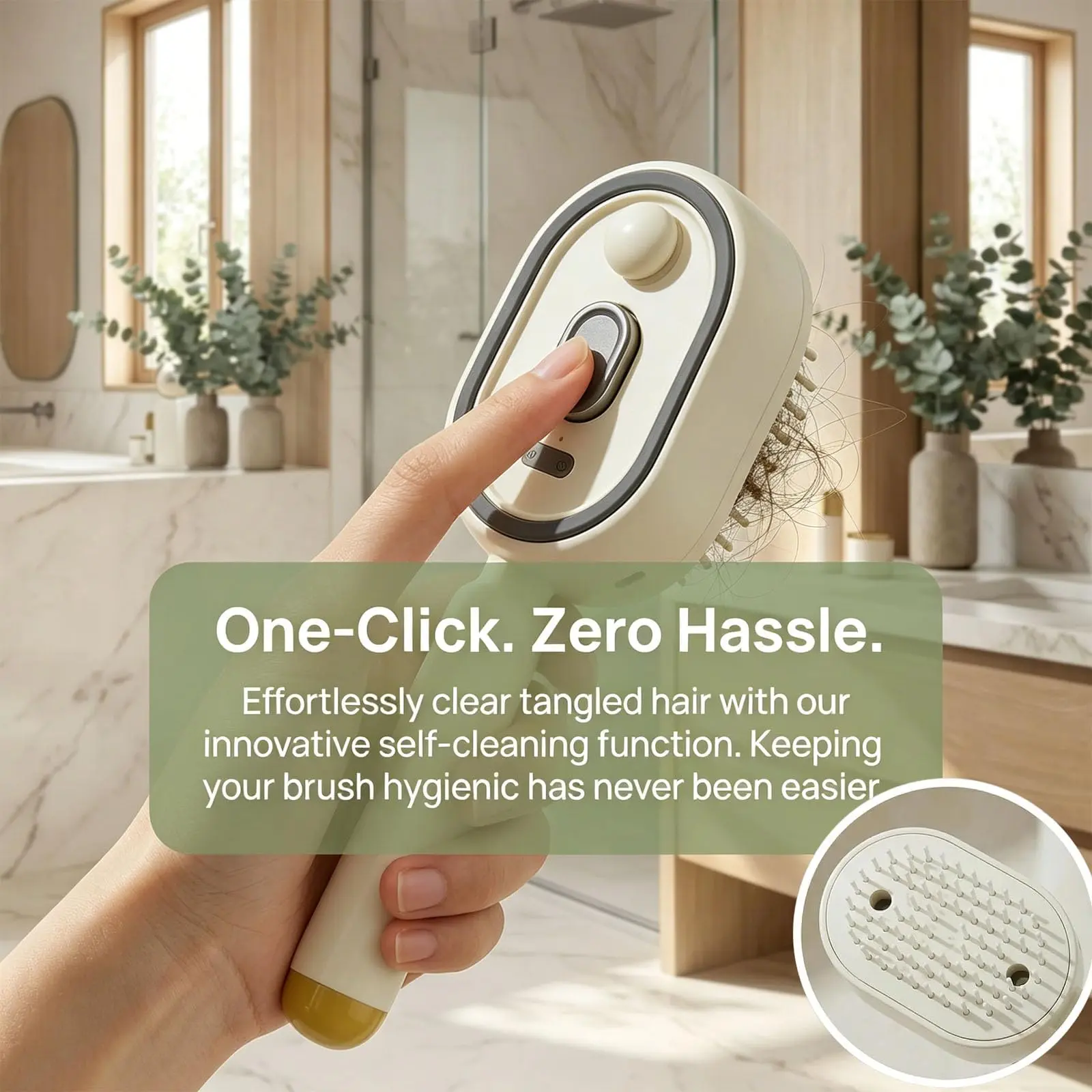 Electric Steam Hair Straightener Brush