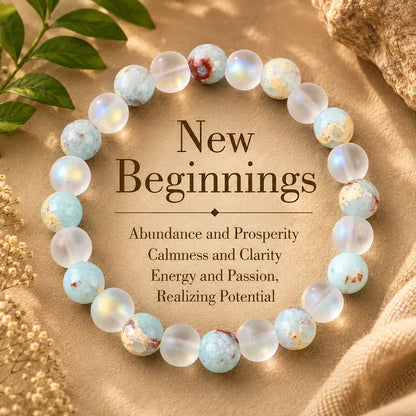 New Beginning Crystal Beaded Bracelet