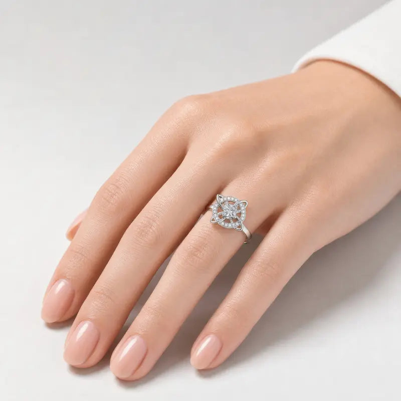 Women's Witchy Celtic Knot Band Ring
