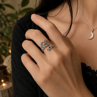 925 Sterling Silver Celtic Witch’s Knot Ring