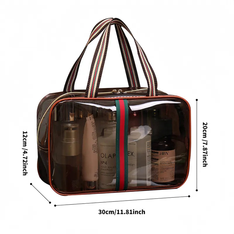 3-Piece Retro Vanity Makeup Organizer & Travel Toiletry Bag Set