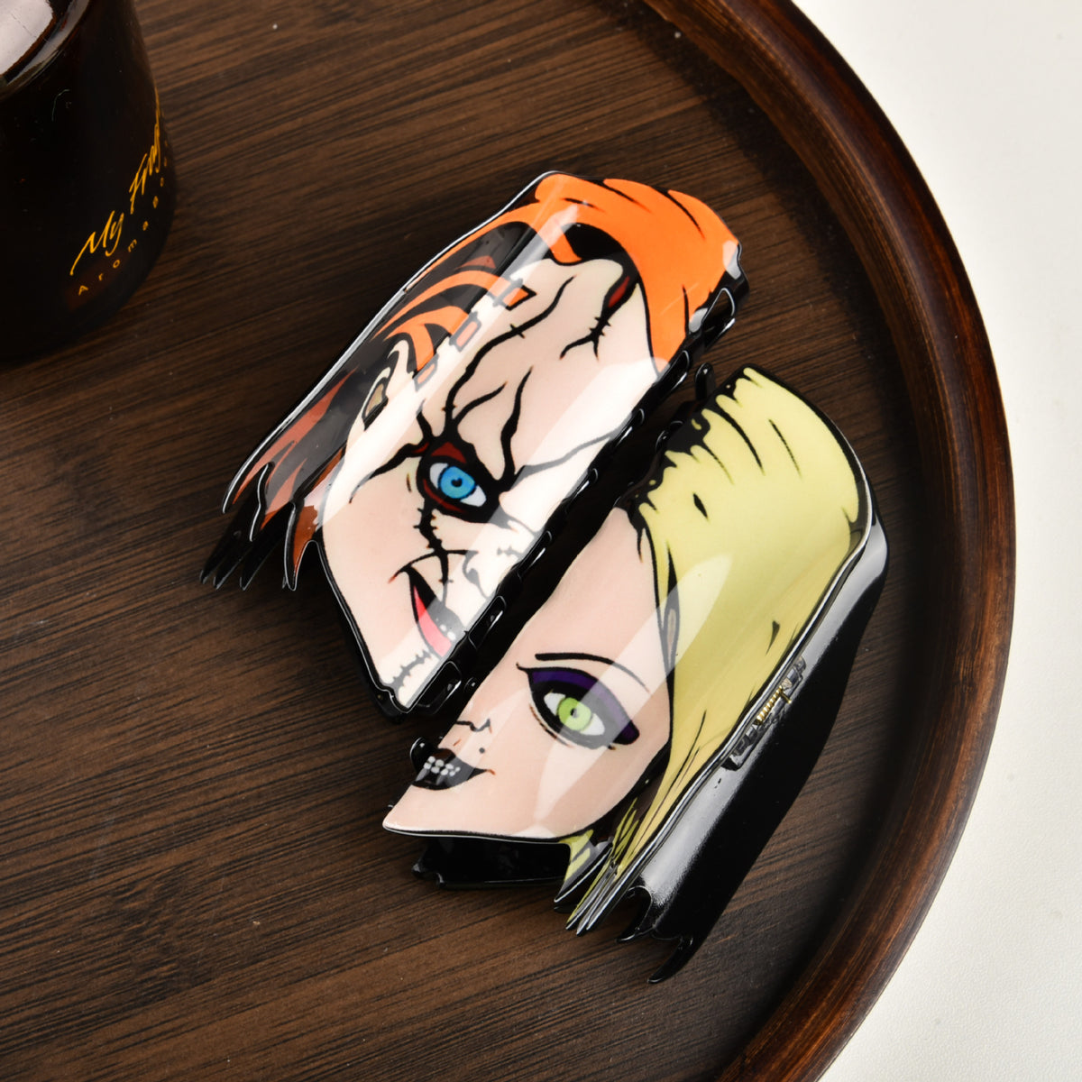 Fun Horror Character Double-Sided Plastic Claw Hair Clips - Halloween Hair Accessories for Women & Men, FallFreshness, Bold Designs for Daily Wear
