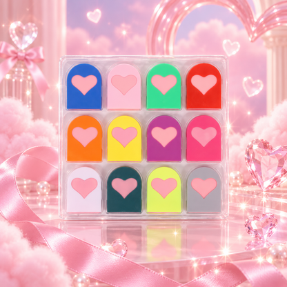 Rainbow Hair Chalk Comb Set – 12 Washable Colors