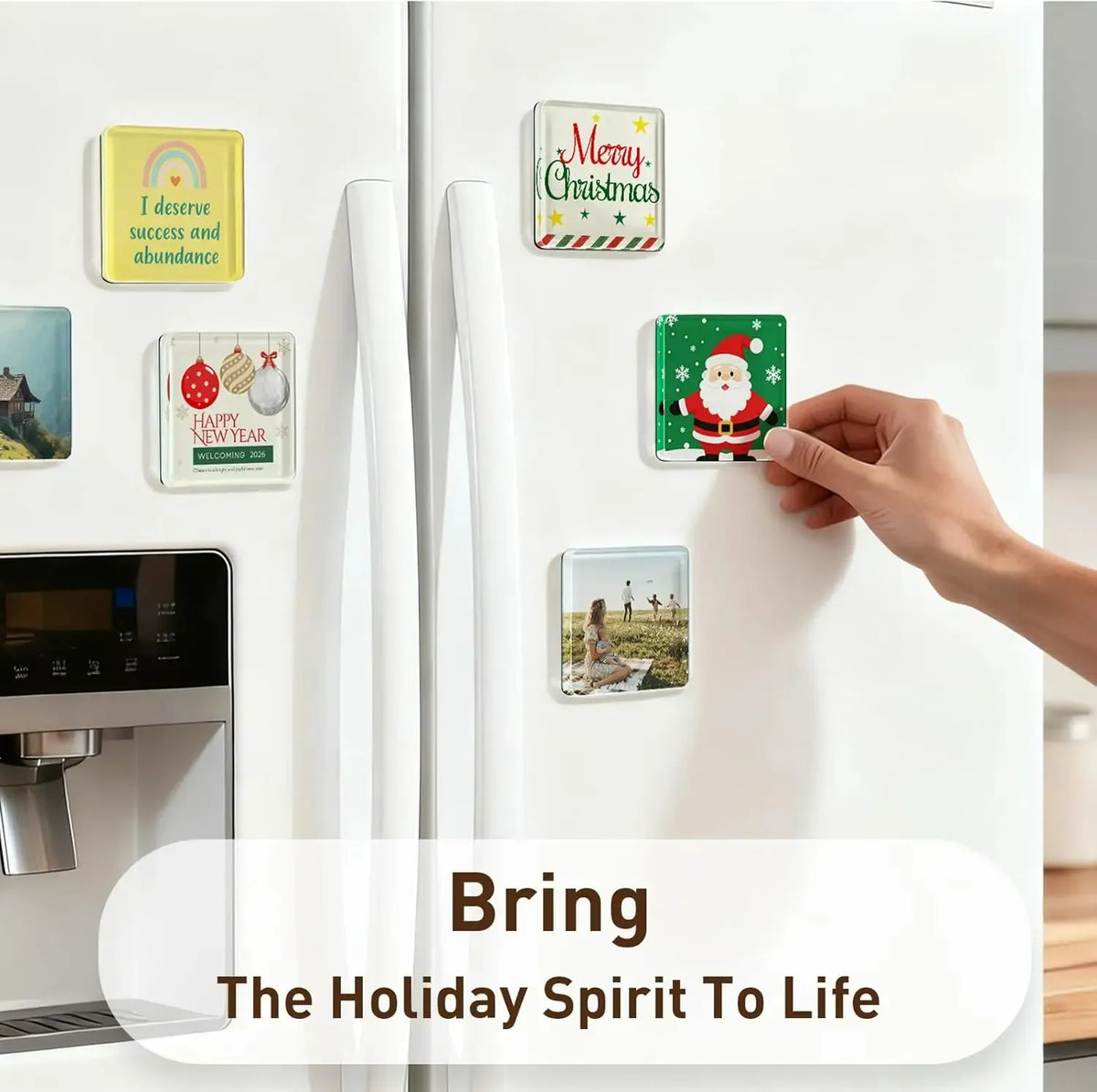 Clear Acrylic DIY Fridge Magnet Set with Adhesive Backing