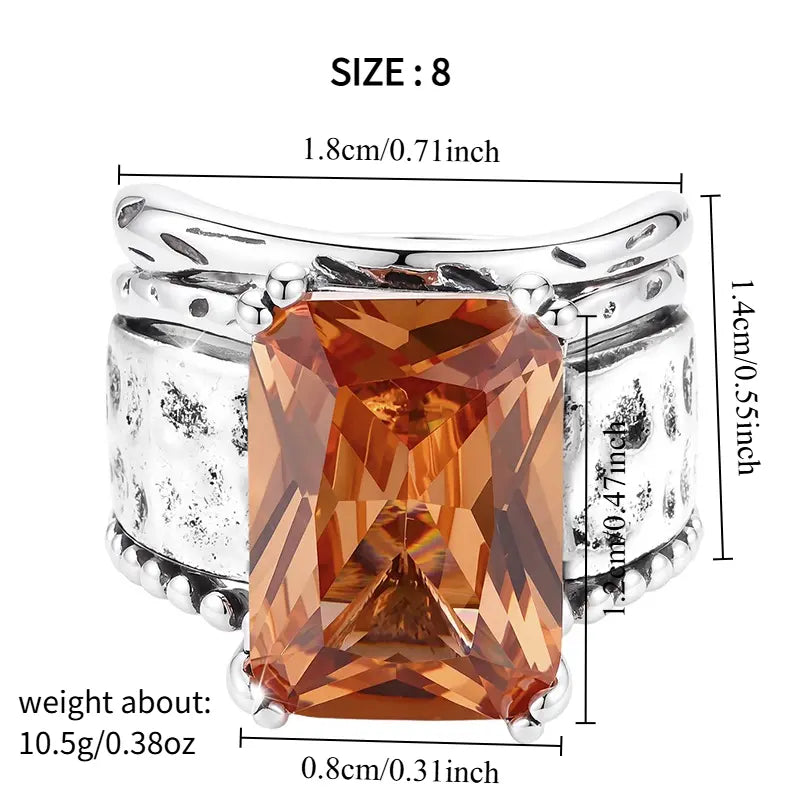 💍 Women’s Vintage Geometric Copper Statement Rings💎
