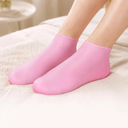 1 Pair Silicone Heel Socks for Cracked Feet