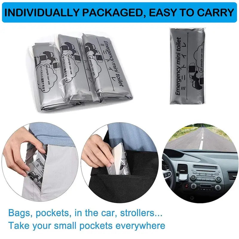 Portable Pee Bags for Car, Camping & Travel