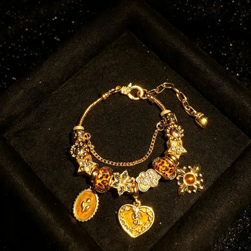 Women’s Multi-Charm Beaded Bracelet