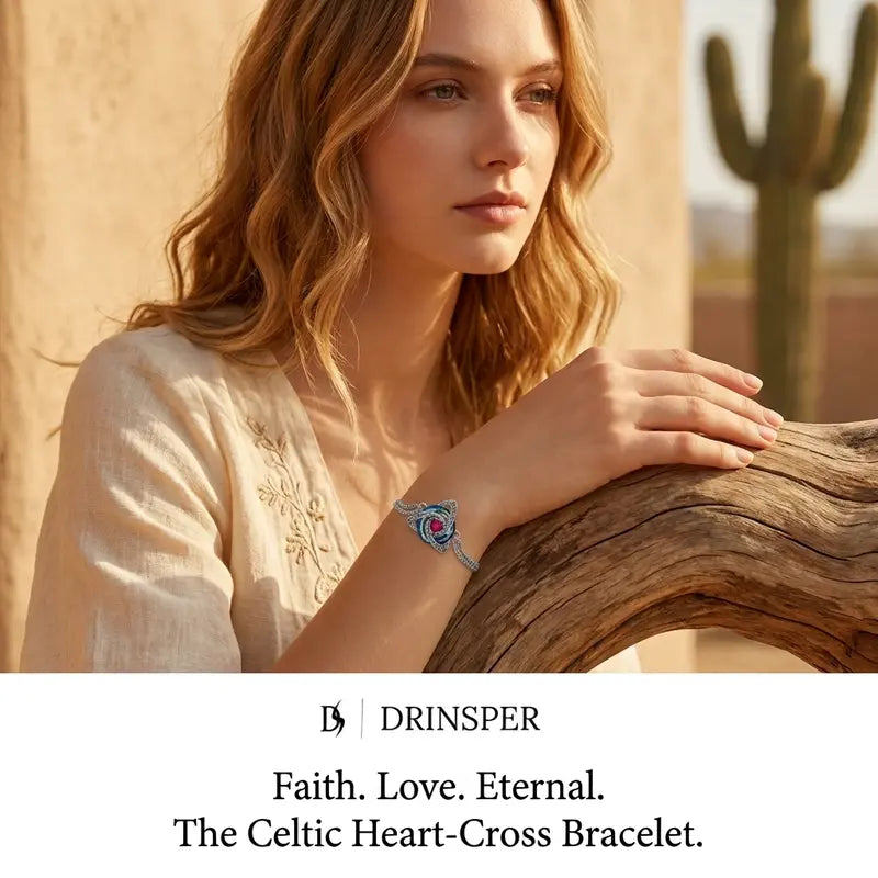 Celtic Trinity Knot Birthstone Bracelet