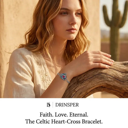 Celtic Trinity Knot Birthstone Bracelet