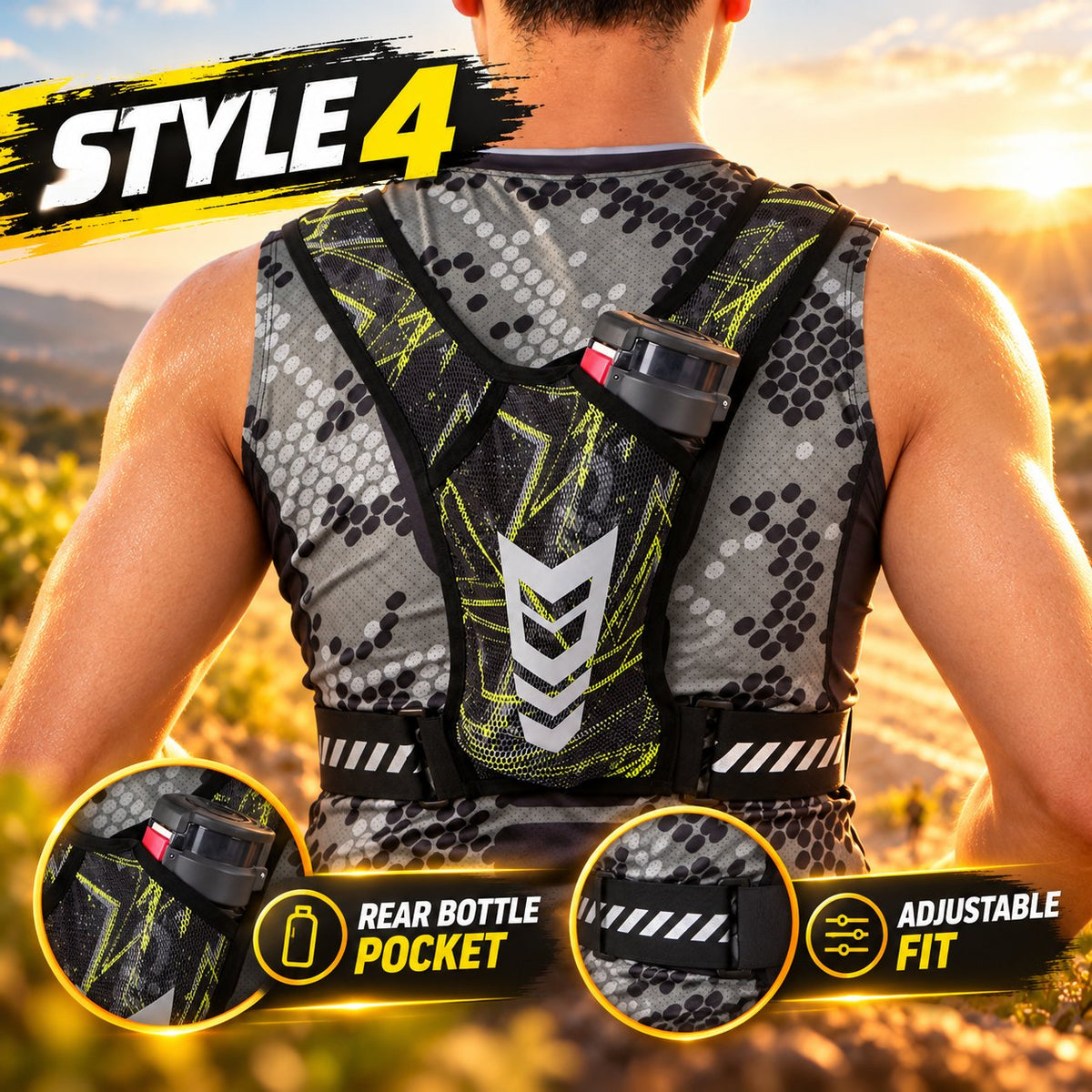 🏃 Lightweight Running Vest with Phone Pocket & Reflective Details
