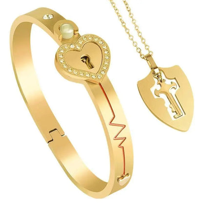100 Languages I Love You Heart Lock & Key Set
