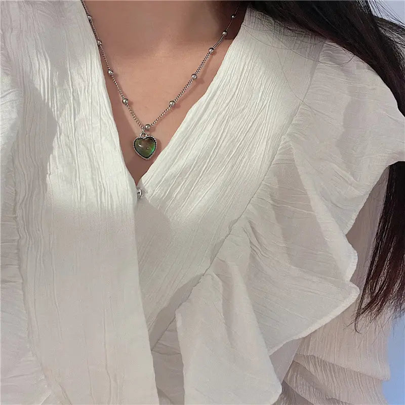 MoodShift Color-Changing Heart Necklace & Bracelet Set