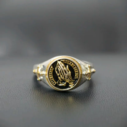 Praying Hands Faith Ring – Adjustable Open Band
