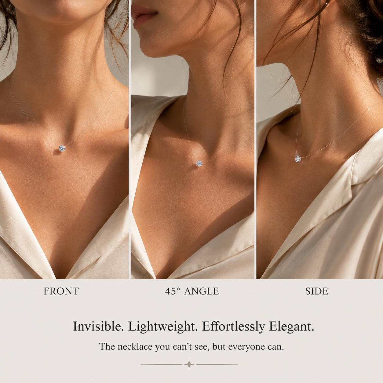 Invisible Floating Crystal Necklace