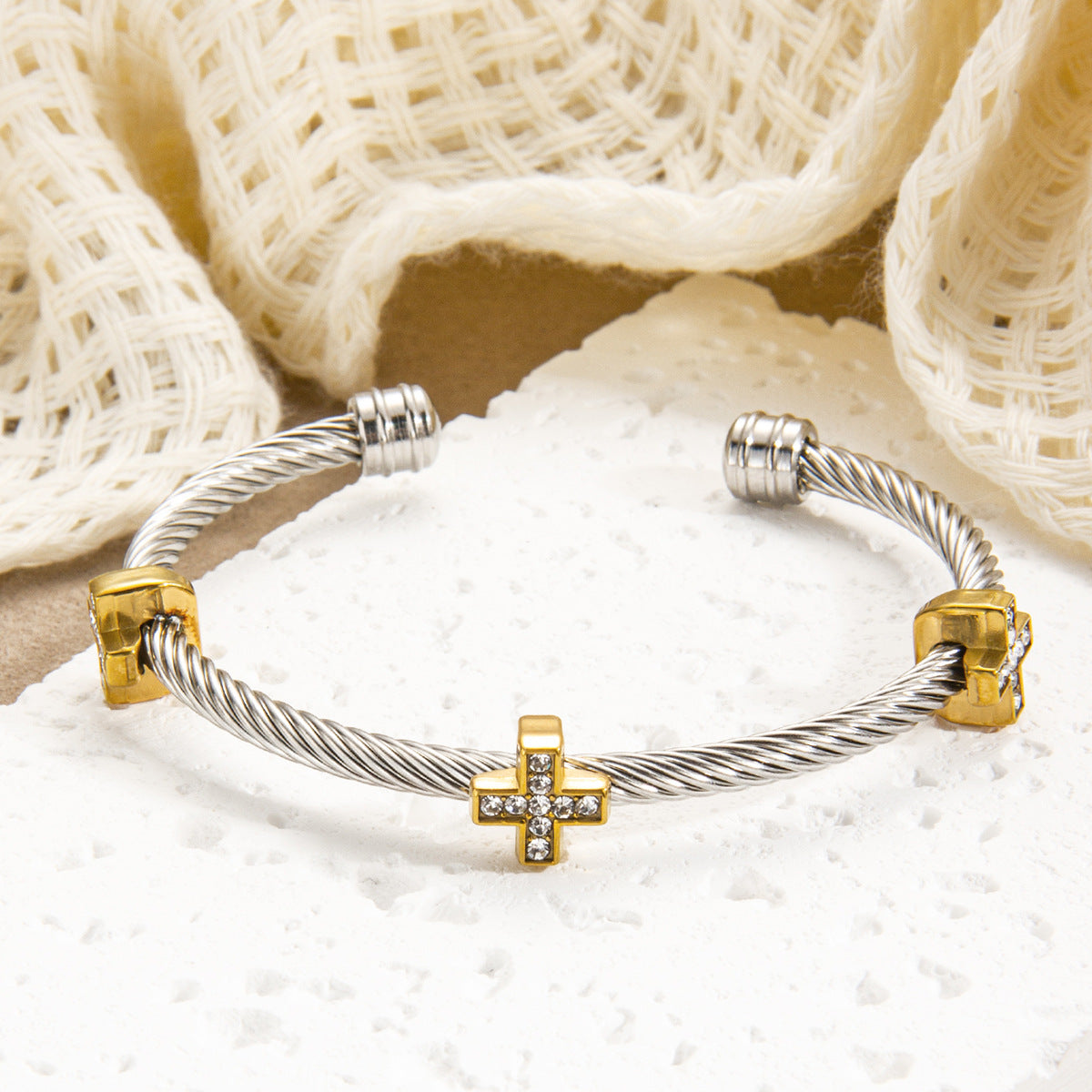 Adjustable Cable & Chain Bracelet Set