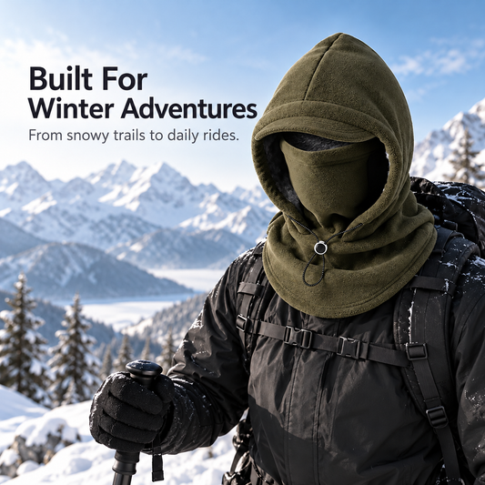 🥶 Fleece Balaclava Hood – Full Face & Neck Winter Protection for Outdoor Adventures